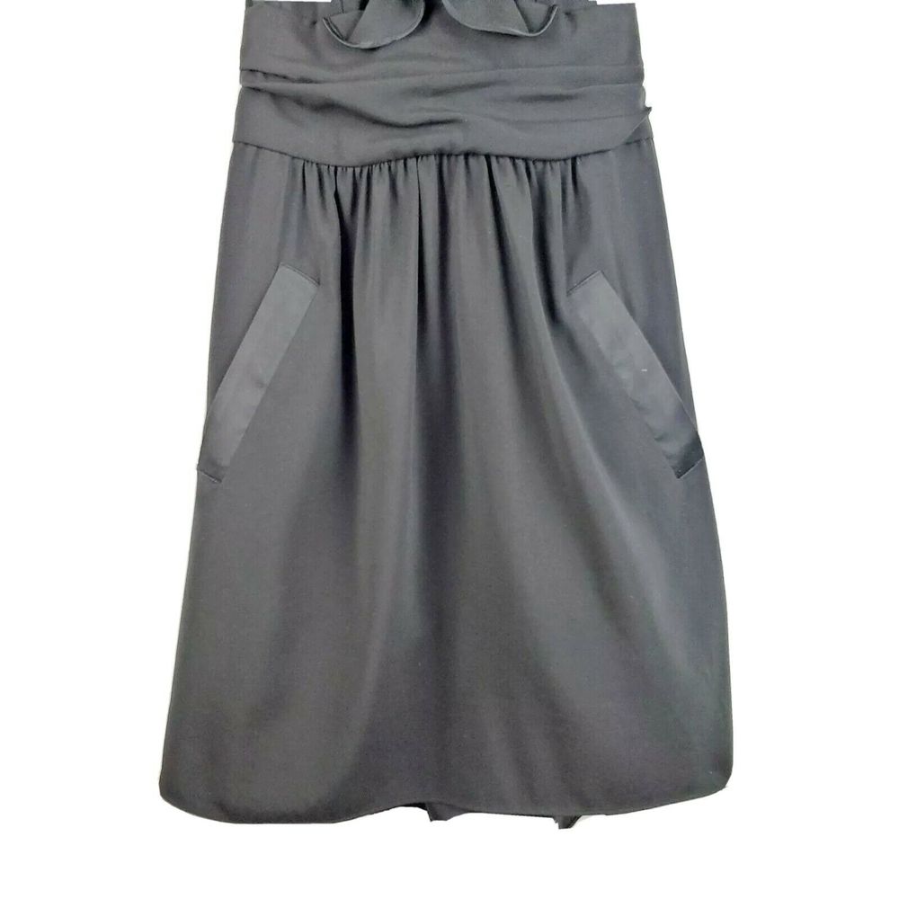 Bcbgeneration Black Ruffle Tuxedo Mini Dress Sz 0 - image 3